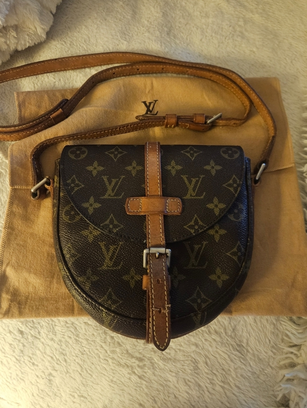 Louis Vuitton Mini Brown Monogram Canvas Chantilly Shoulder Bag